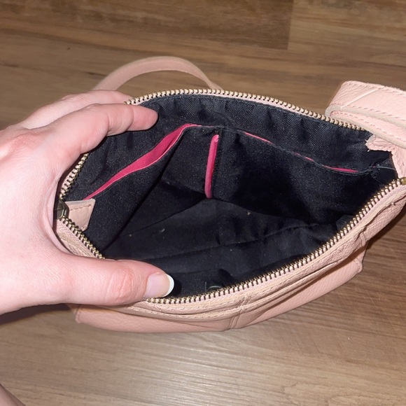 Pink Leather Crossbody Purse with Gold Hardware The Sak - Picture 8 of 14